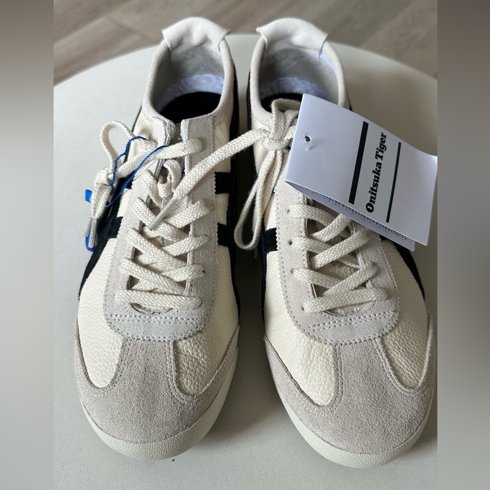 Onitsuka Tiger by Asics Cream and Black Sneakers